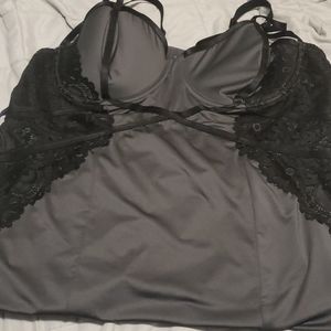 Torrid grey and black underdress slip